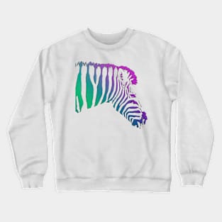 Colourful Zebra Crewneck Sweatshirt